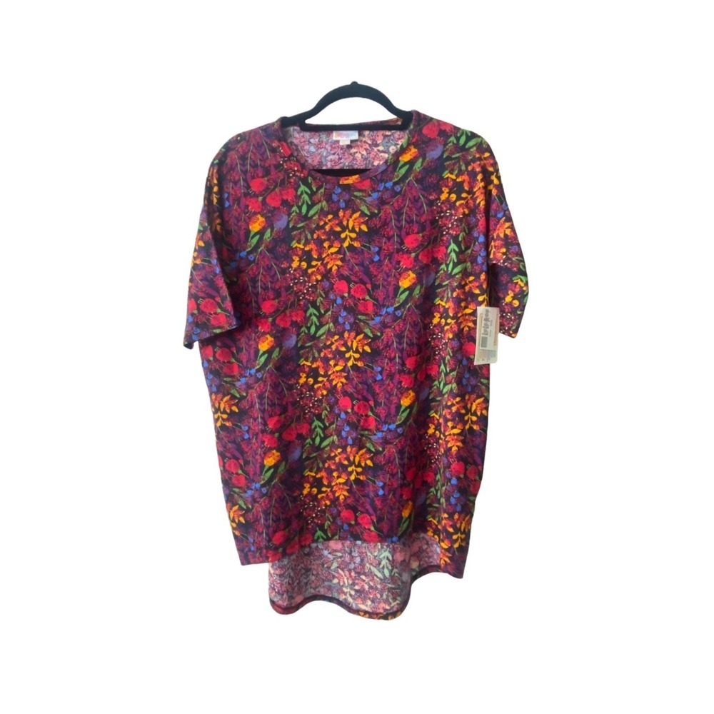 Bright Colorful Floral LuLaRoe IRMA Size XXS Simply Comfortable Stretch